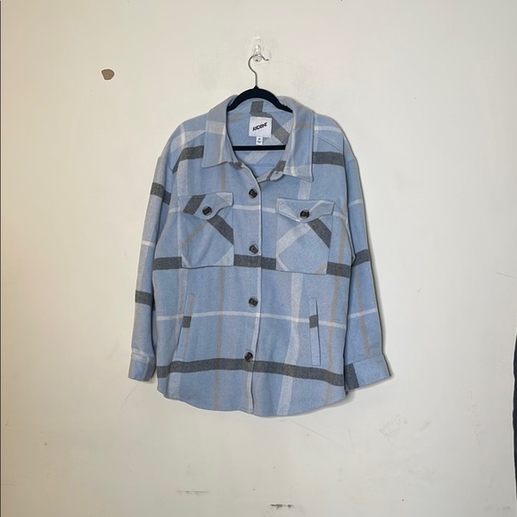 axcent Jackets & Blazers - Casual Blue Plaid Women's Utility Jacket